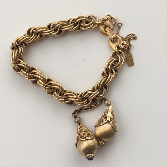 Two Dangling Tassel Chain Link Bracelet